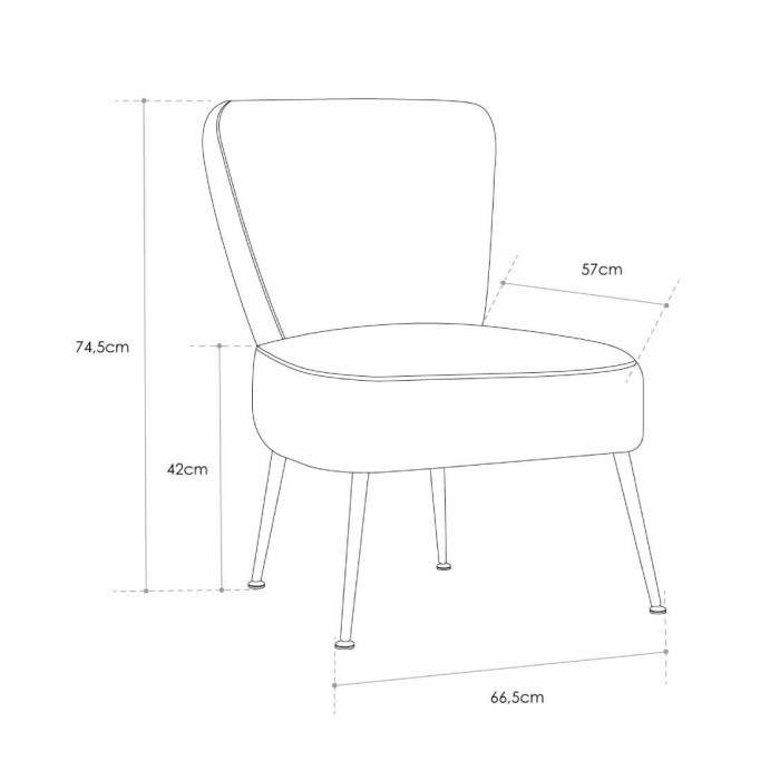 Butaca descalzadora salón-dormitorio MOMOA