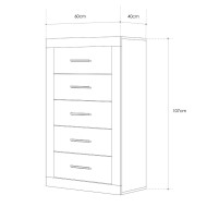 Sinfonier 5 cajones DORA