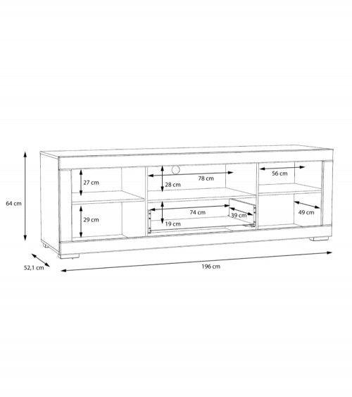Mueble TV blanco SNOW