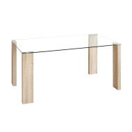 Mesa comedor rectangular cristal CANNES