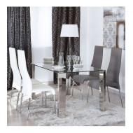 Mesa comedor rectangular cristal CANNES