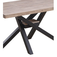 Mesa comedor industrial GAEL patas metal cruzadas