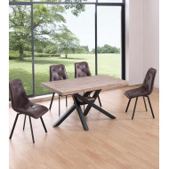 Mesa comedor industrial GAEL patas metal cruzadas