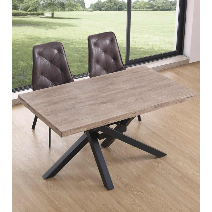 Mesa comedor industrial GAEL patas metal cruzadas