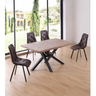 Mesa comedor industrial GAEL patas metal cruzadas