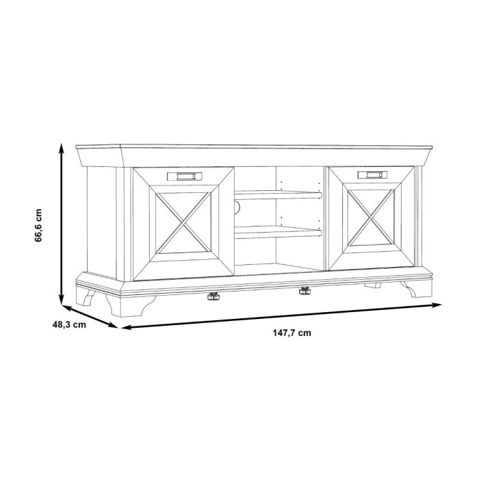 Mueble TV 150 cm ancho KAREN | Cambia Tus Muebles