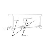 Mueble TV 150 cm ancho KAREN | Cambia Tus Muebles