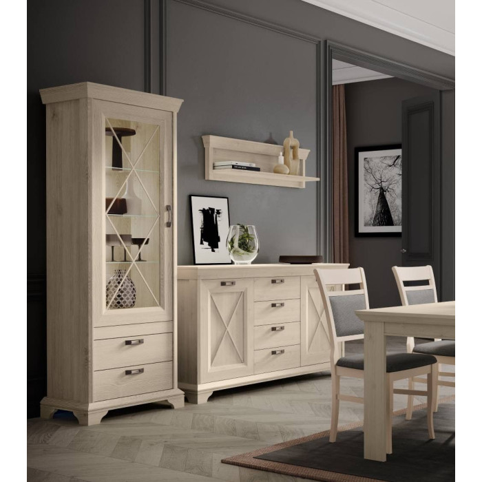 Vitrina alta de salón-comedor KAREN