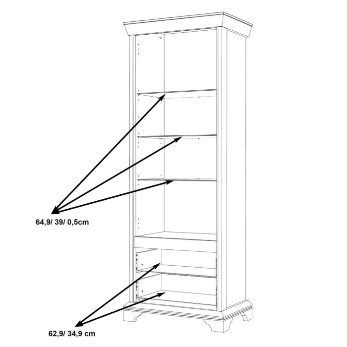 Vitrina alta de salón-comedor KAREN