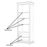 Vitrina alta de salón-comedor KAREN