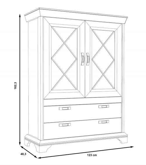 Vitrina doble de salón-comedor KAREN
