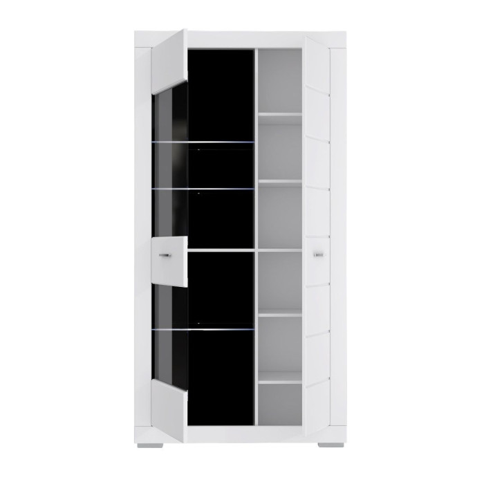 Vitrina alta blanca y cristal SNOW