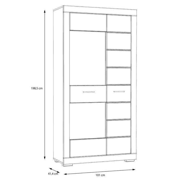 Vitrina alta blanca y cristal SNOW