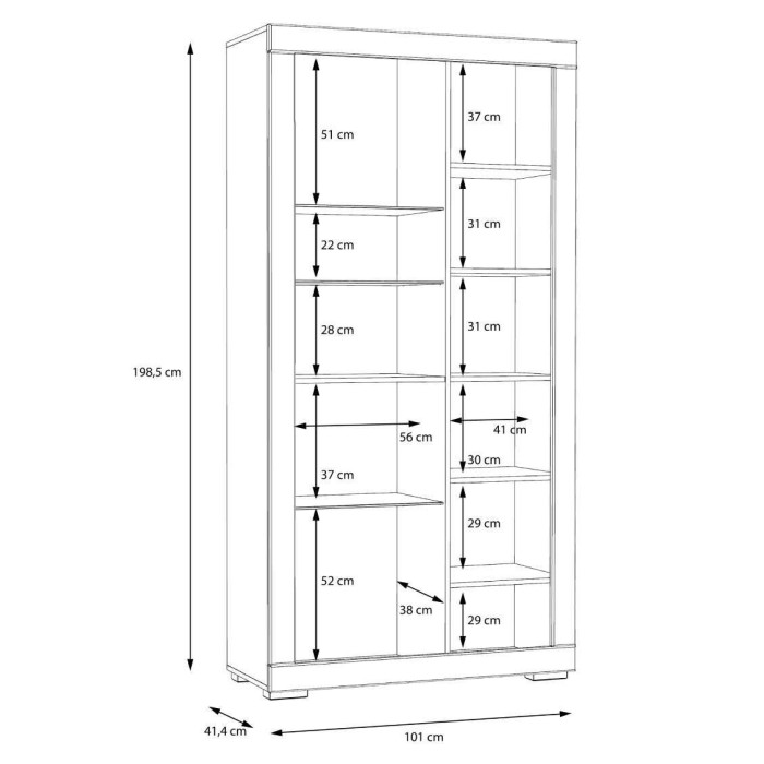 Vitrina alta blanca y cristal SNOW