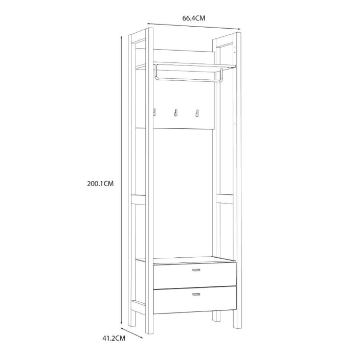 Mueble perchero para recibidor BJORN