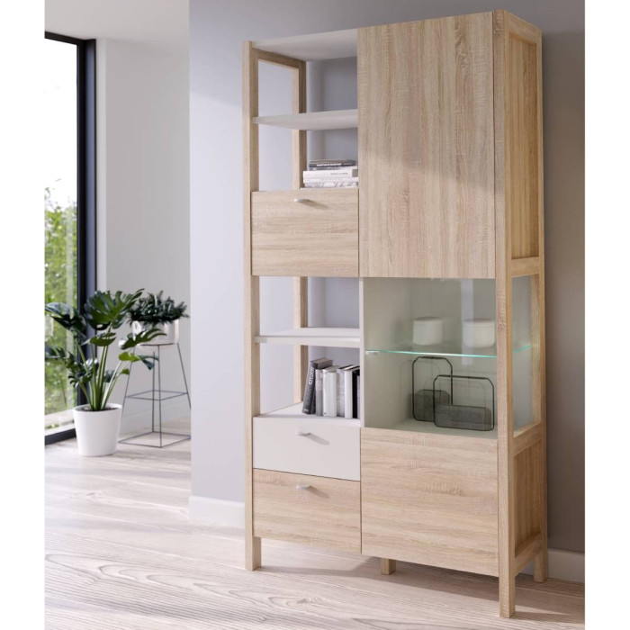 Vitrina doble alta BJORN estilo nórdico