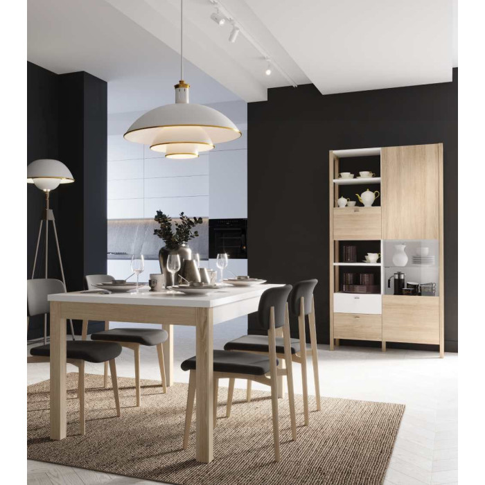 Vitrina doble alta BJORN estilo nórdico