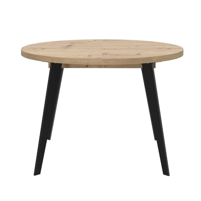 Mesa comedor redonda extensible industrial LOKI