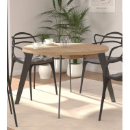 Mesa comedor redonda extensible industrial LOKI