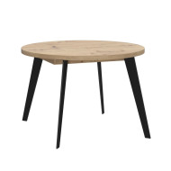 Mesa comedor redonda extensible industrial LOKI