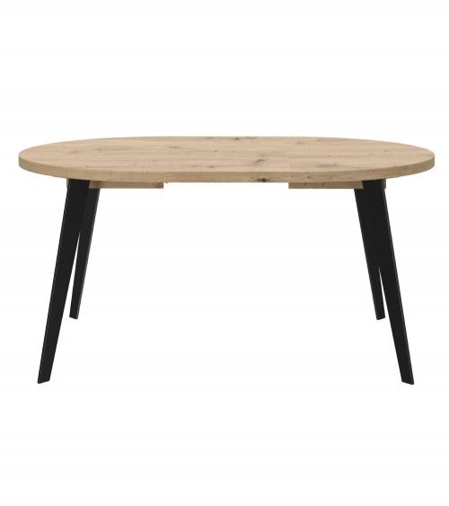 Mesa comedor redonda extensible industrial LOKI