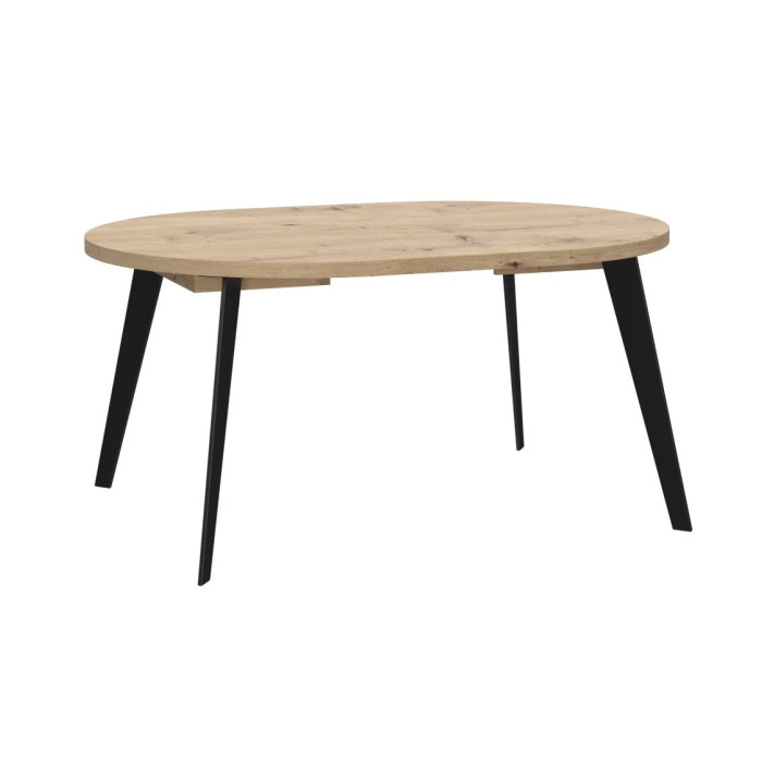 Mesa comedor redonda extensible industrial LOKI