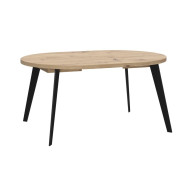 Mesa comedor redonda extensible industrial LOKI