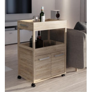 Mueble bar BACO con ruedas estilo industrial