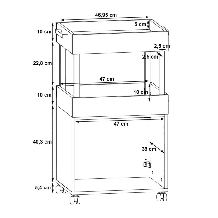 Mueble bar con ruedas FIZZ