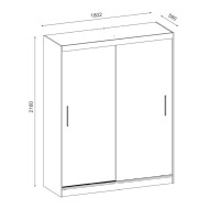 Armario 2 puertas correderas 180 cm JANGO