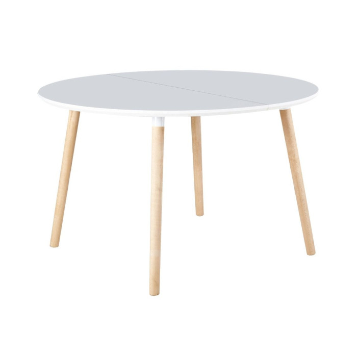 Mesa comedor redonda extensible NÓRDICA