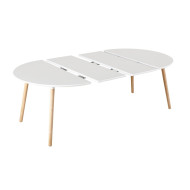Mesa comedor redonda extensible NÓRDICA