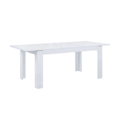 Mesa comedor extensible blanca SNOW
