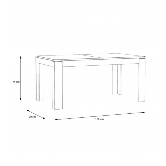 Mesa comedor extensible blanca SNOW