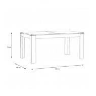 Mesa comedor extensible blanca SNOW