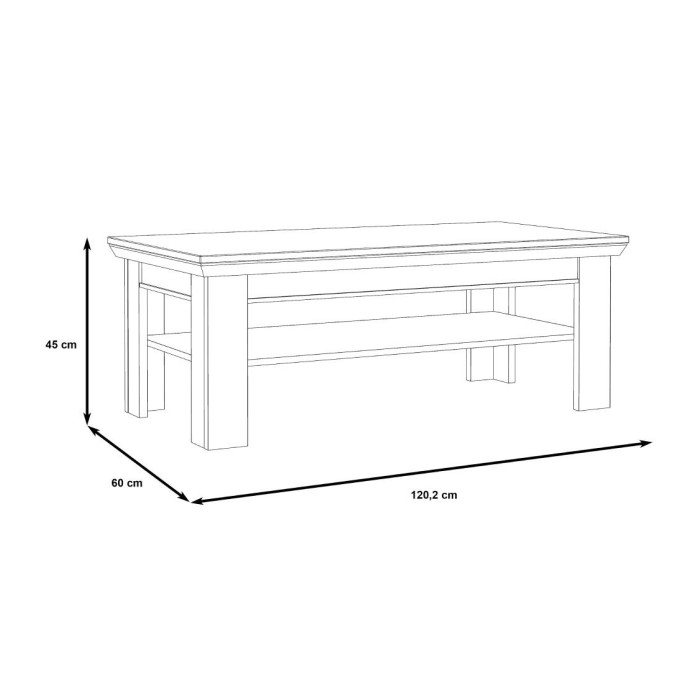 Mesa de centro KAREN rústica moderna
