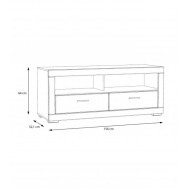 Mueble TV blanco SNOW 156 cm