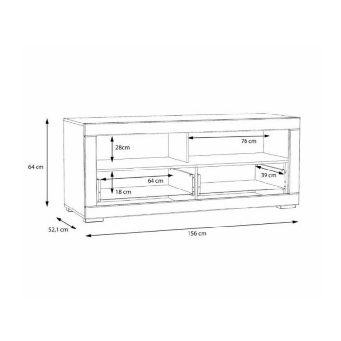 Mueble TV blanco SNOW 156 cm