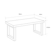 Mesa de centro elevable DAREK, madera industrial