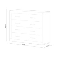 Cómoda dormitorio de 4 cajones JANA