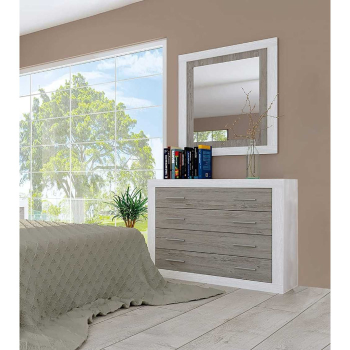 Cómoda dormitorio de 4 cajones JANA