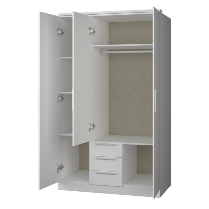 Armario ropero CUBE 3 puertas + 3 cajones
