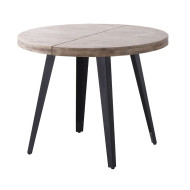 Mesa comedor redonda extensible industrial SKADI