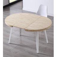 Mesa comedor redonda extensible industrial SKADI