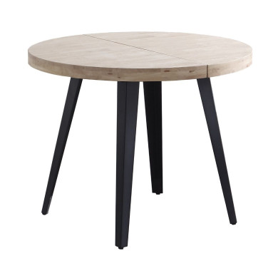 Mesa comedor redonda extensible industrial SKADI