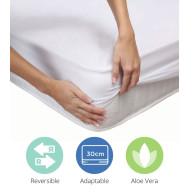 Cubre colchón reversible Alisa - Microfibra hipoalergénico