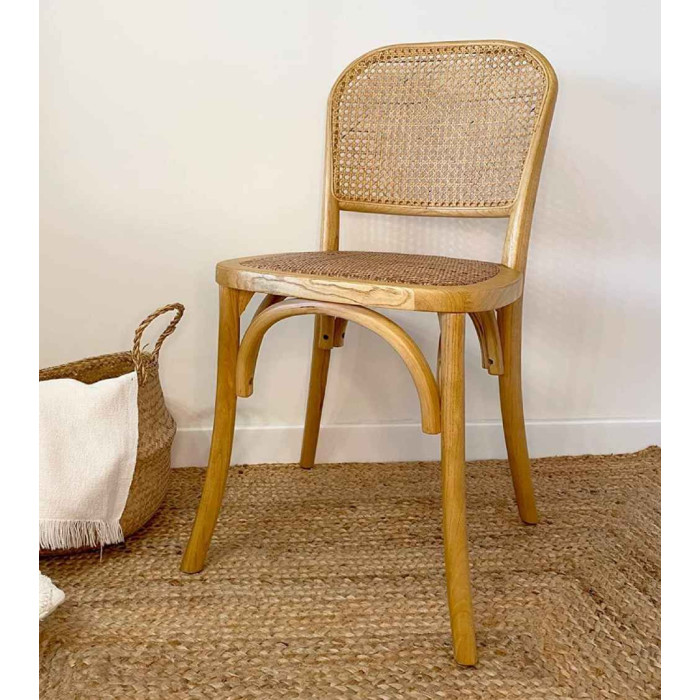 Pack 2 sillas comedor de ratán JULIA