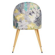 Pack 4 sillas comedor RITA, terciopelo y detalle floral