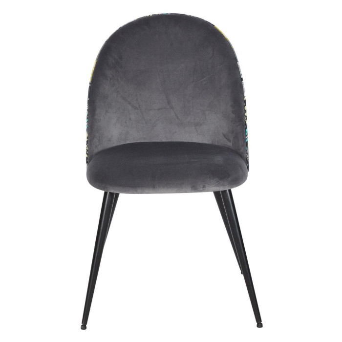 Pack 4 sillas comedor RITA, terciopelo y detalle floral