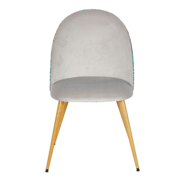 Pack 4 sillas comedor RITA, terciopelo y detalle floral